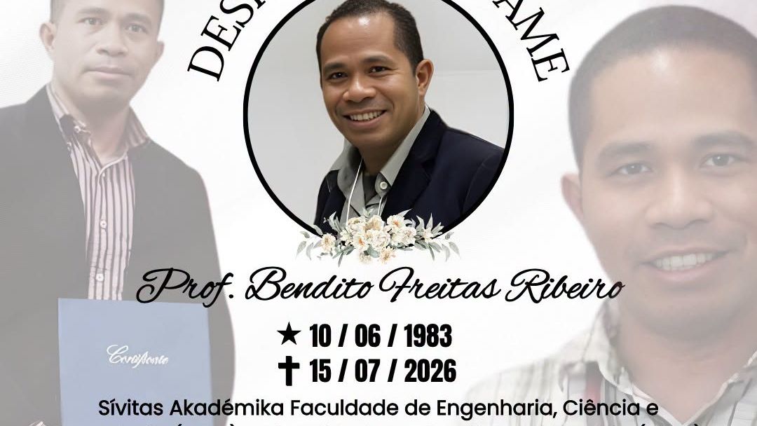 Sívitas Akadémika Faculdade de Engenharia, Ciência e Tecnologia (FECT), Universidade Nacional Timor Lorosa'e (UNTL), Hato'o Sentidu Kondolénsia Profunda Ba Família Enlutada Maktoban Profesór Bendito Freitas Ribeiro